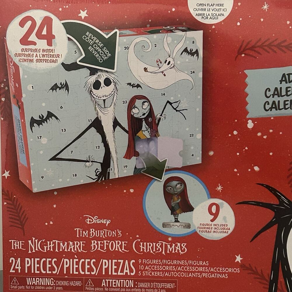 Tim Burton Nightmare Before Christmas Advent Calendar 24 Pieces Holiday Disney - Picture 2 of 5